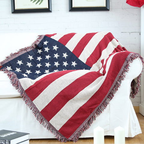 America Style 100% Cotton Throw Double Faced Flag