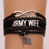 Infinity Love Army Mom/Wife/Grandma/Aunt/Uncle/Sister/Girlfriend Bracelet
